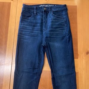 AEO Dark Wash Super Stretch X Highest Rise Jegging Size 4 Regular